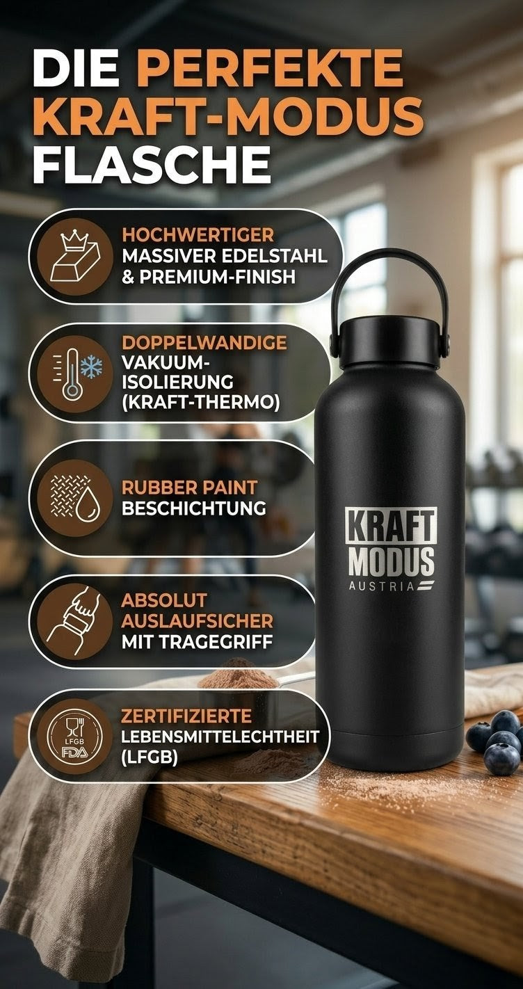 KRAFT MODUS Premium Edelstahlflasche 750ml